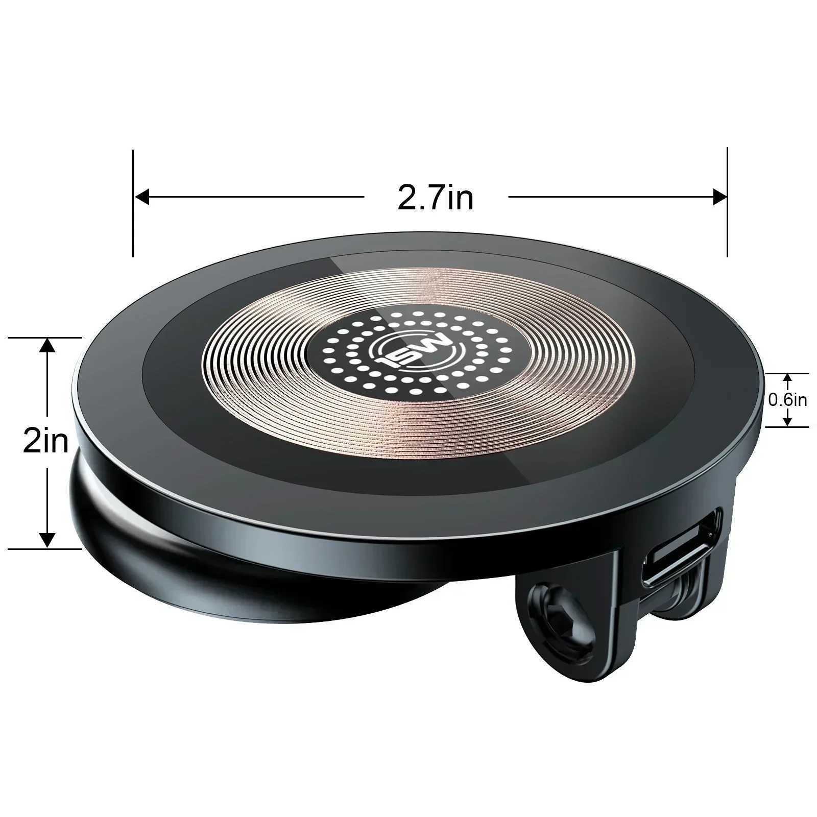 15W Magnetic Car Phone Holder Mobile Phone Car Holder Wireless Fast Charger Car Mounting Bracket 720 Rotating Cell Phone Stand C251210