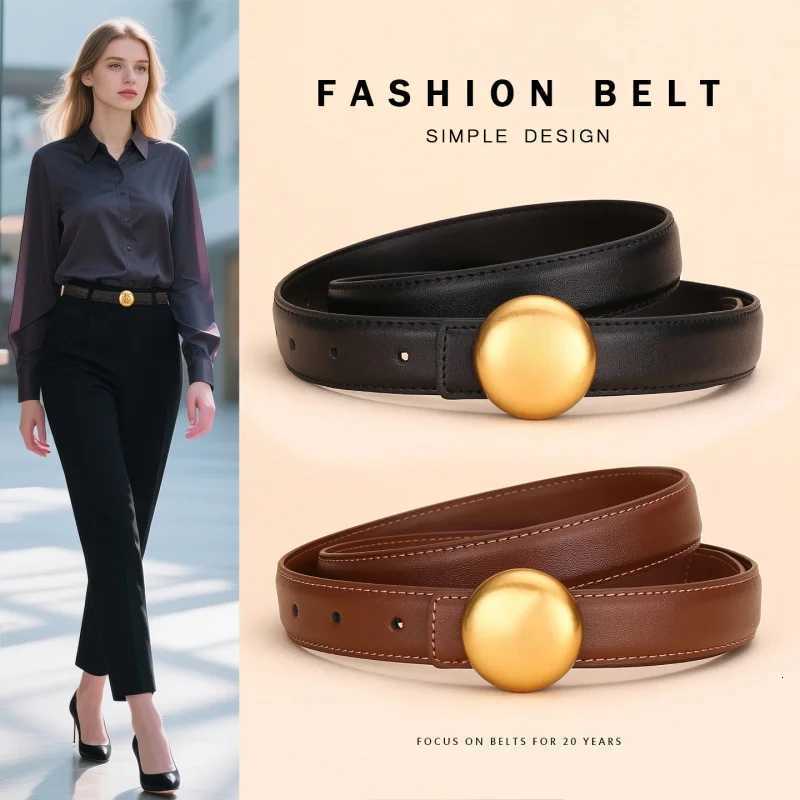Luxury Winter New 25cm Leather Womens Belt Genuine Leather Belt Fashion Accessory Multi-Purpose Waist Belt High-Quality Feel Jea Y251210