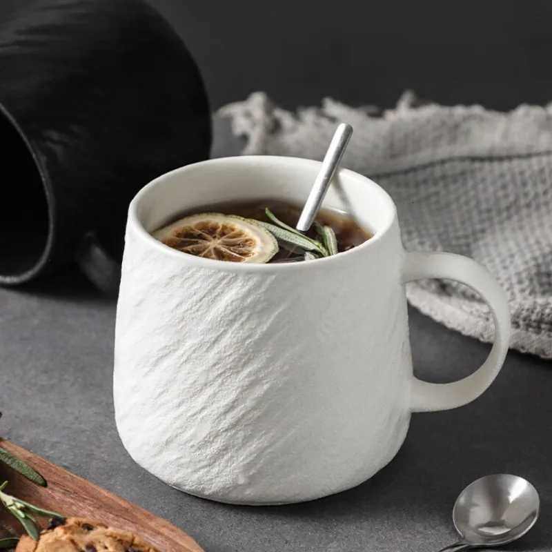 Simple Stone Texture Ceramic Coffee Cup 550ml Large Capacity Tea Cup Home Dessert Bread Milk Mug Office Mug Gift Home Decoration C251210