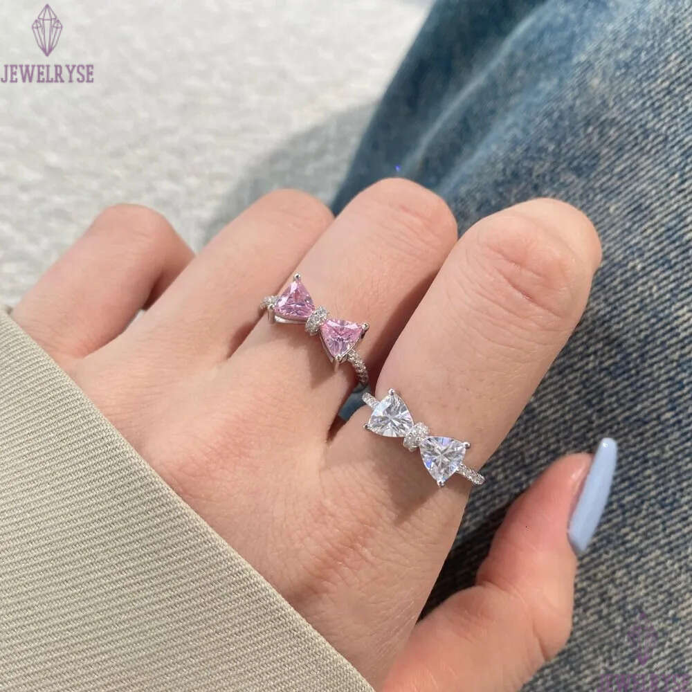 S925 sterling silver bowknot designer ring for women girls lovely bow knot luxury cz zircon stone charms elegant rings jewelry