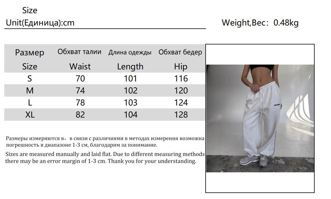 Designer Women's Pants lets Frans Embroidery Women Men Wide Leg Sweatpants High Waisted Baggy Flared Revive Cargo Jogger Daily Wear Loose Yoga Sp