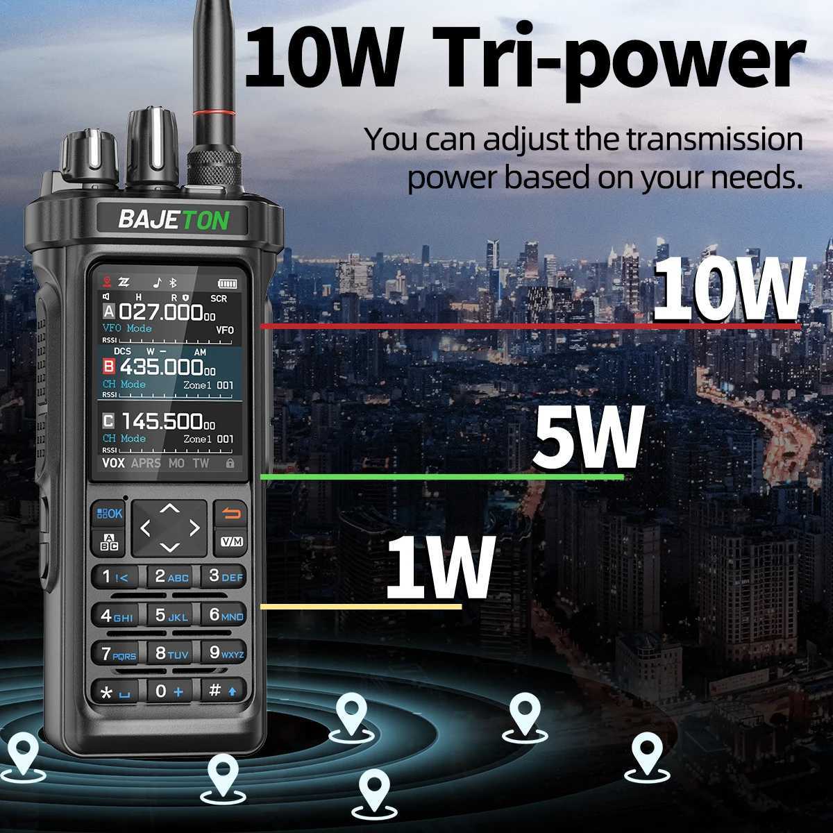 BAJETON BJ-9000 APRS GPS Walkie Talkies Programming 10W CB 27Mhz Transceiver Receive ShortWave For RT-950 Ham Radio M251210