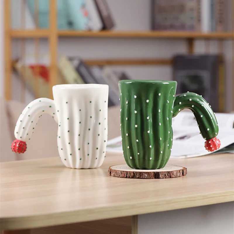 Halloween Ceramic Cups Cute Cartoon Cactus Cups Home Office Coffee Latte Milk Cups Drinks Halloween Best Friends Gift Mugs C251210