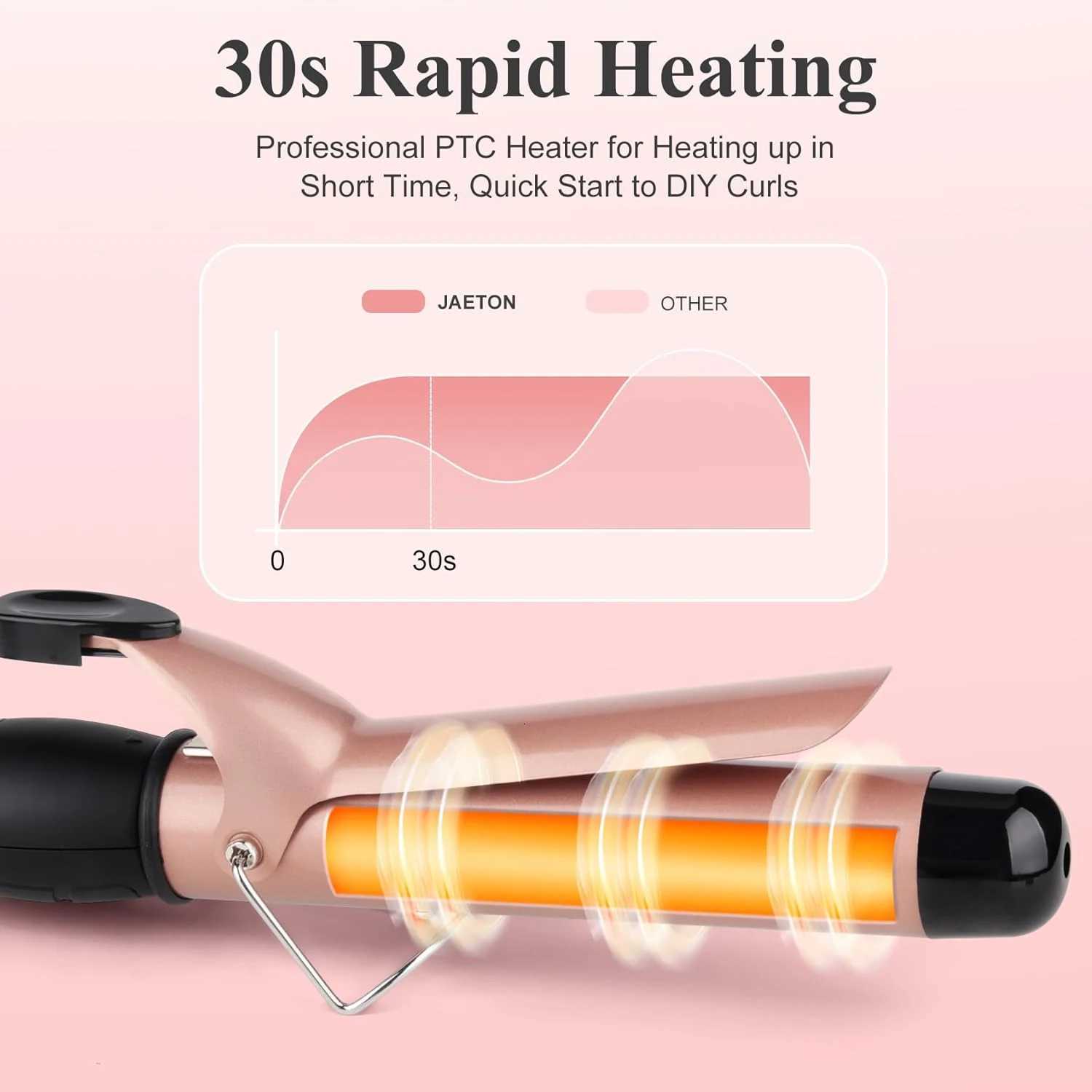 25mm Clip Hair Curler Equiped With LED Temperature ControllerT251210