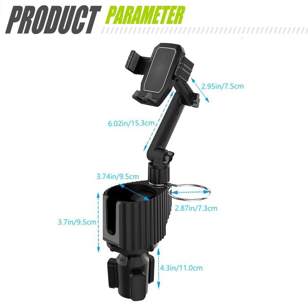 Universal Mtifunction Car Cup Holder 360 Degree Adjustable Cellphone Mount Stand for Mobile Phone GPS Clip Cradle Accessories C251210