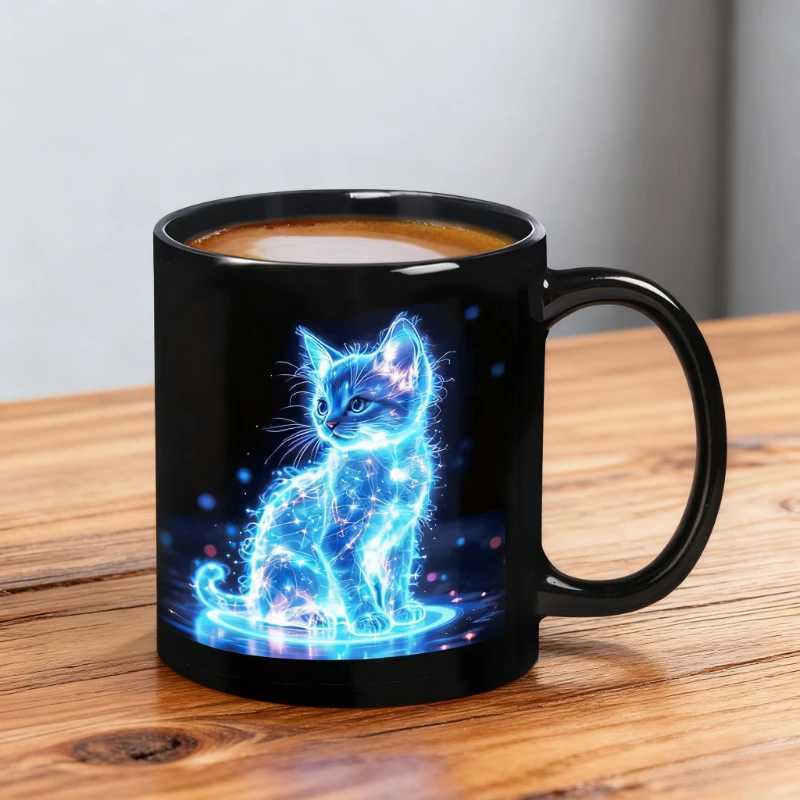 Luxury and sophisticated design cute cat-themed ceramic mug coffee mug Milk cup coffee cup water cup mugs coffee cups cup C251210