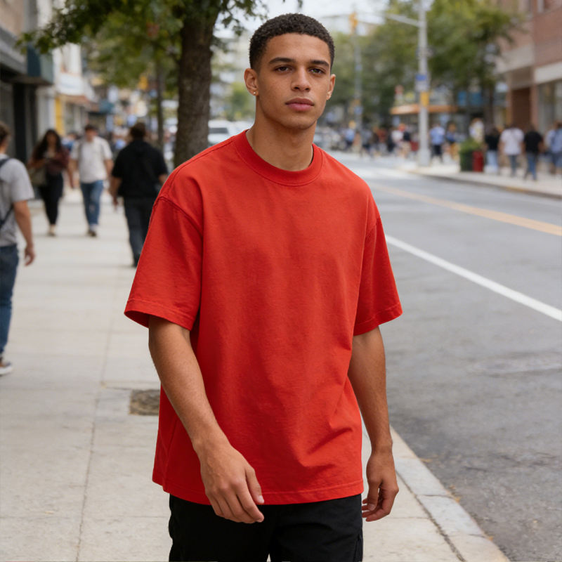 Unisex Oversized Navy Crew Neck T-Shirt Short Sleeve Loose Fit Casual Basic Tee for Daily & Streetwear CF21211