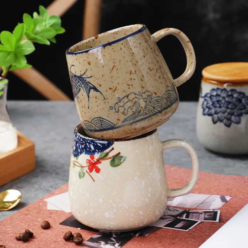 YWDL 380ml Japanese Retro Style Ceramic Coffe Mug Kiln Glaze Milk Breakfast Cups Home Teacup Tumbler Water Mug Gift For Friends C251210