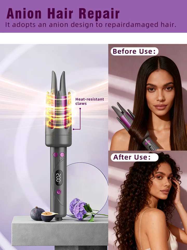 28mm automatic curler temperature control with digital display anion ceramic fast heating stylingT251210