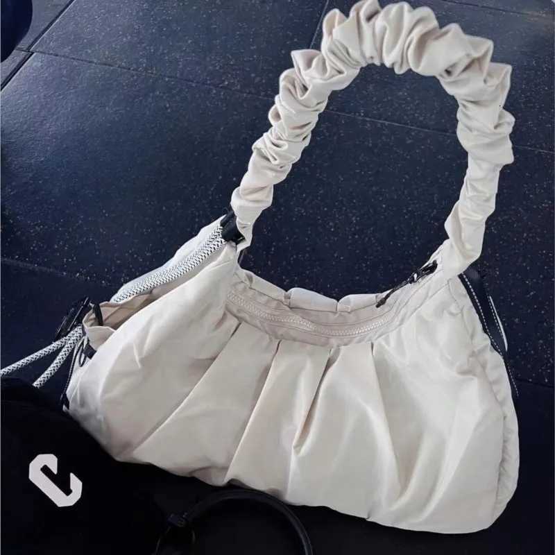 JIAERDI Beige Large Capacity Sle Tote Bag Wen Lightweight Sporty Gym Bag Ladies Outdoor Short Trip Casual Shoder Bags 2025 Y251209