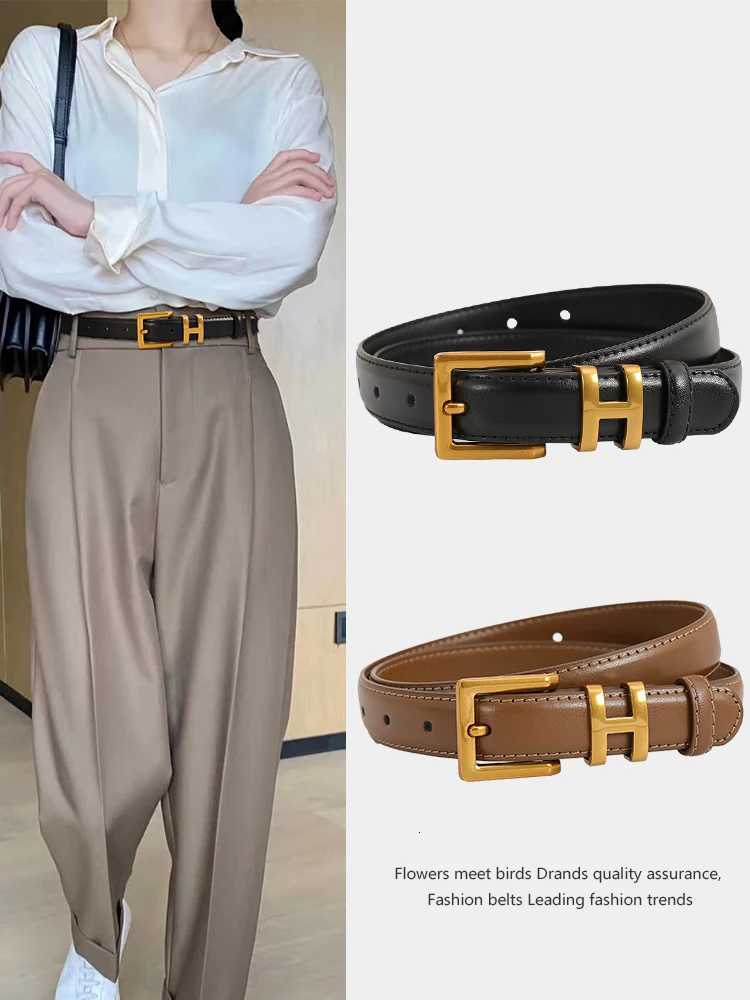 Luxury Light luxury gold needle buckle womens belt high-quality and fashionable womens belt jacket skirt jeans belt Y251210