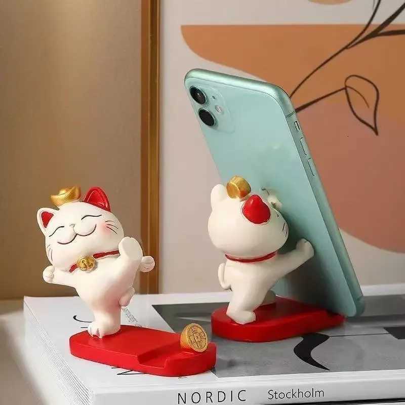 For Mobile Phones And Tablets Stand Cute Cartoon Cat Mobile Phone Stand Off Desk Decoration Suitable For Phones And Tablets C251210