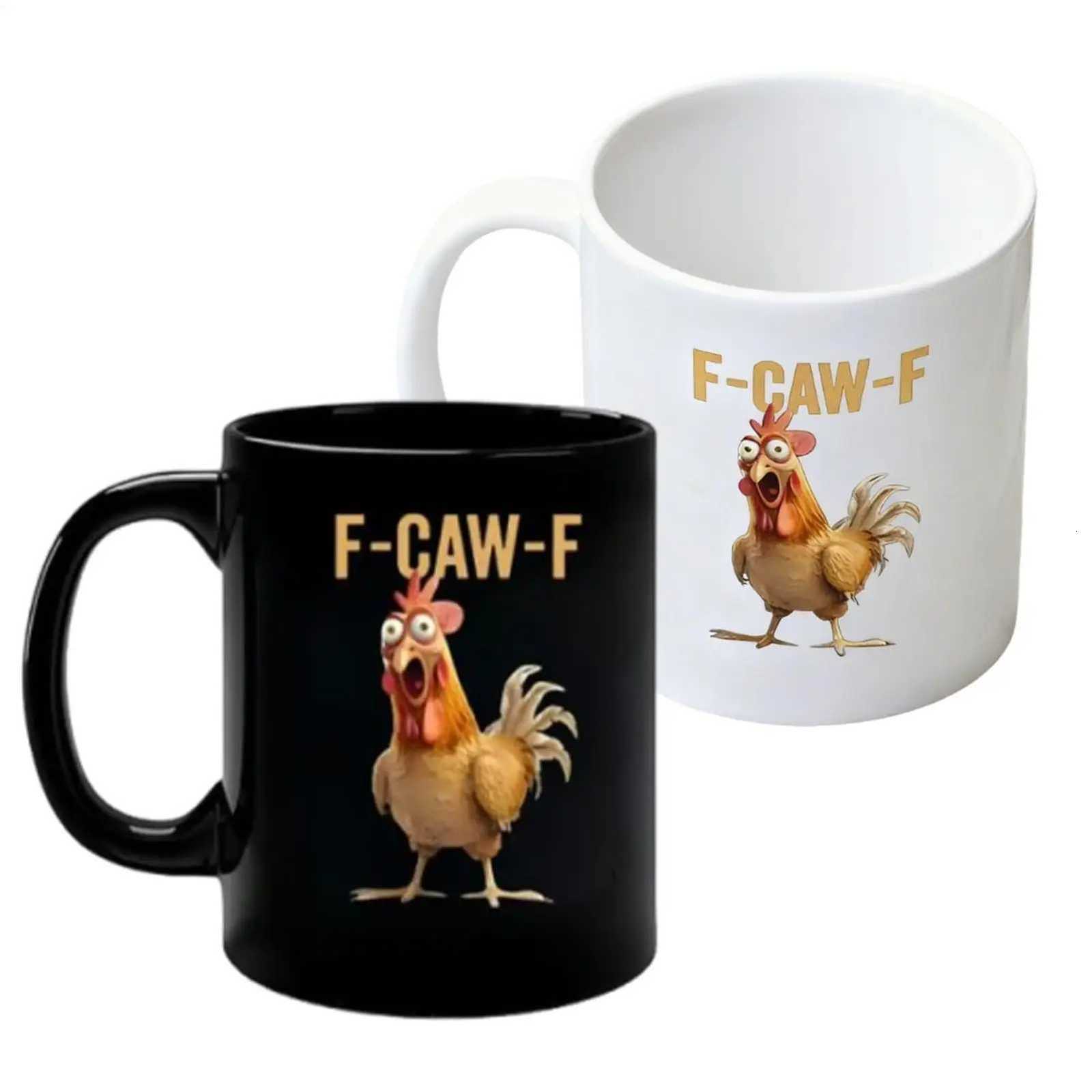 Chicken Mug F Cow F Rooster Theme Milk Cup Chicken Water Cup for Office School Apartment Cafe College Dorm Living Room C251210