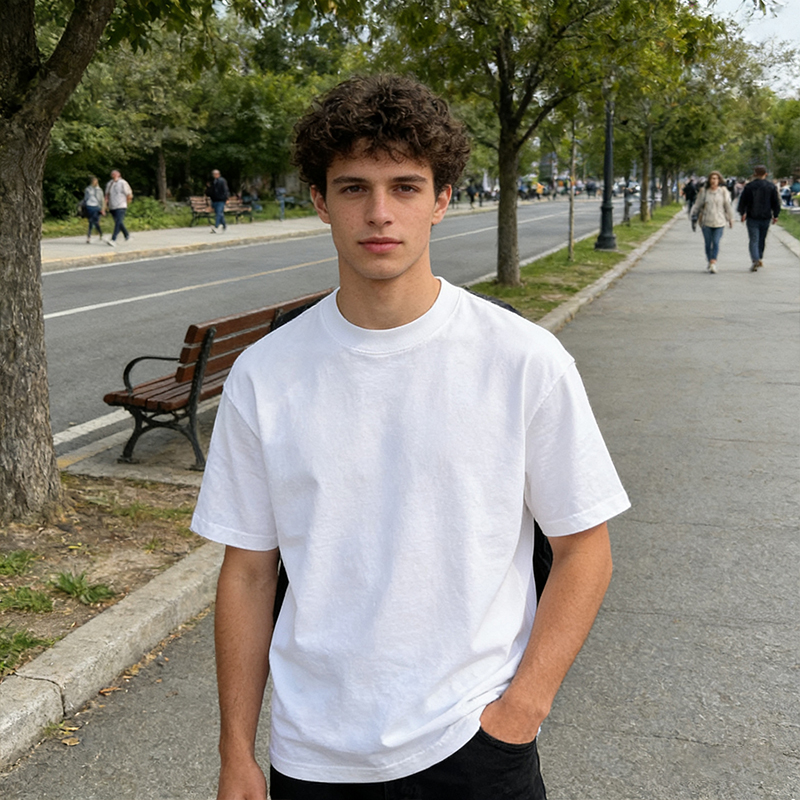 Unisex Oversized Brown Crew Neck T-Shirt Short Sleeve Loose Fit Casual Basic Tee for Daily & Street Style CF26271