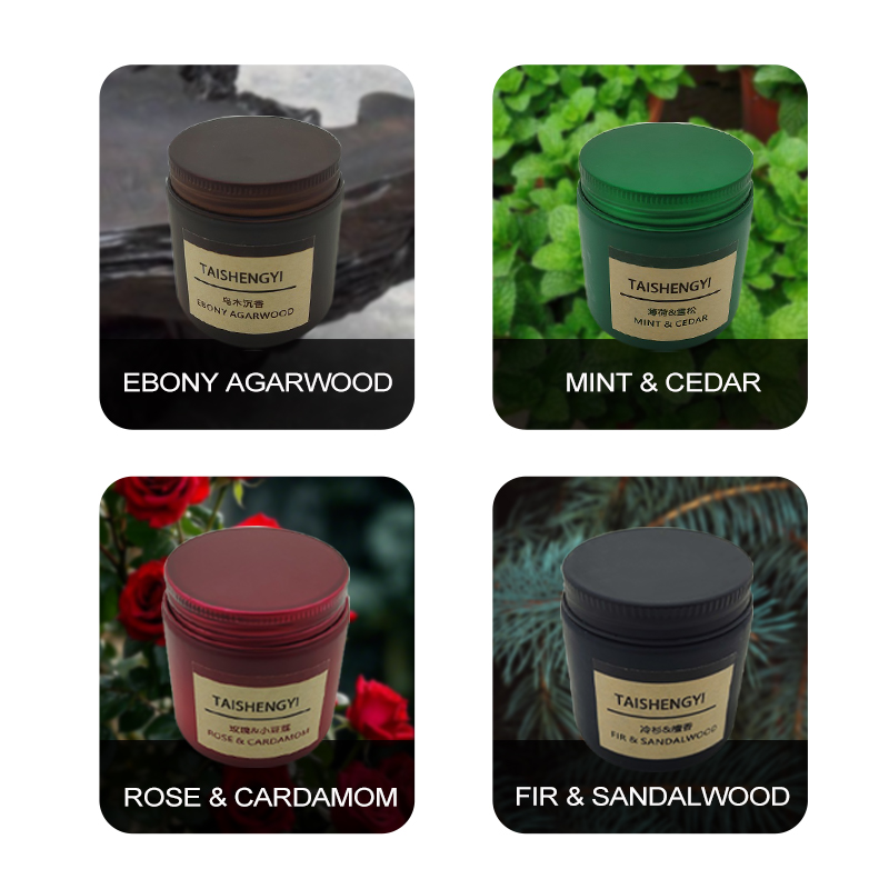 Incense Retro Glass Jar Scented Candles (90g Each): Aromatherapy Candles for Home Relaxation