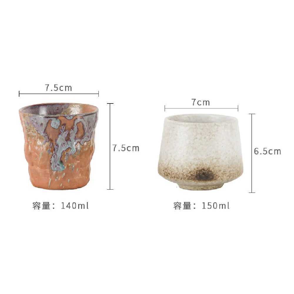 Retro Coarse Pottery Kiln Flowing Glazed Teacups Japanese Coffee Mug Cups Living Room Coffee Table Decoration Accessories C251210