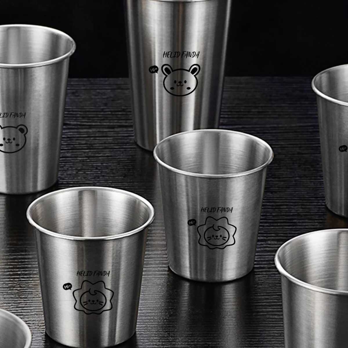 WORTHBUY 304 Stainless Steel Cup Stackable Metal Tumbler Cups Portable Durable Drinking Cup Beer Cup Milk Coffee Mug Drinkware C251210