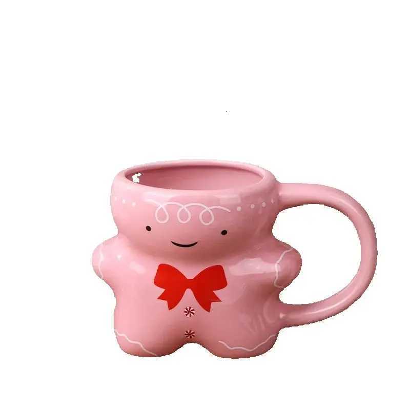 Christmas Mug With Cute Gingerbread Man Design Ceramic Coffee Cup Couples Cup Holiday And Birthday Gift C251210