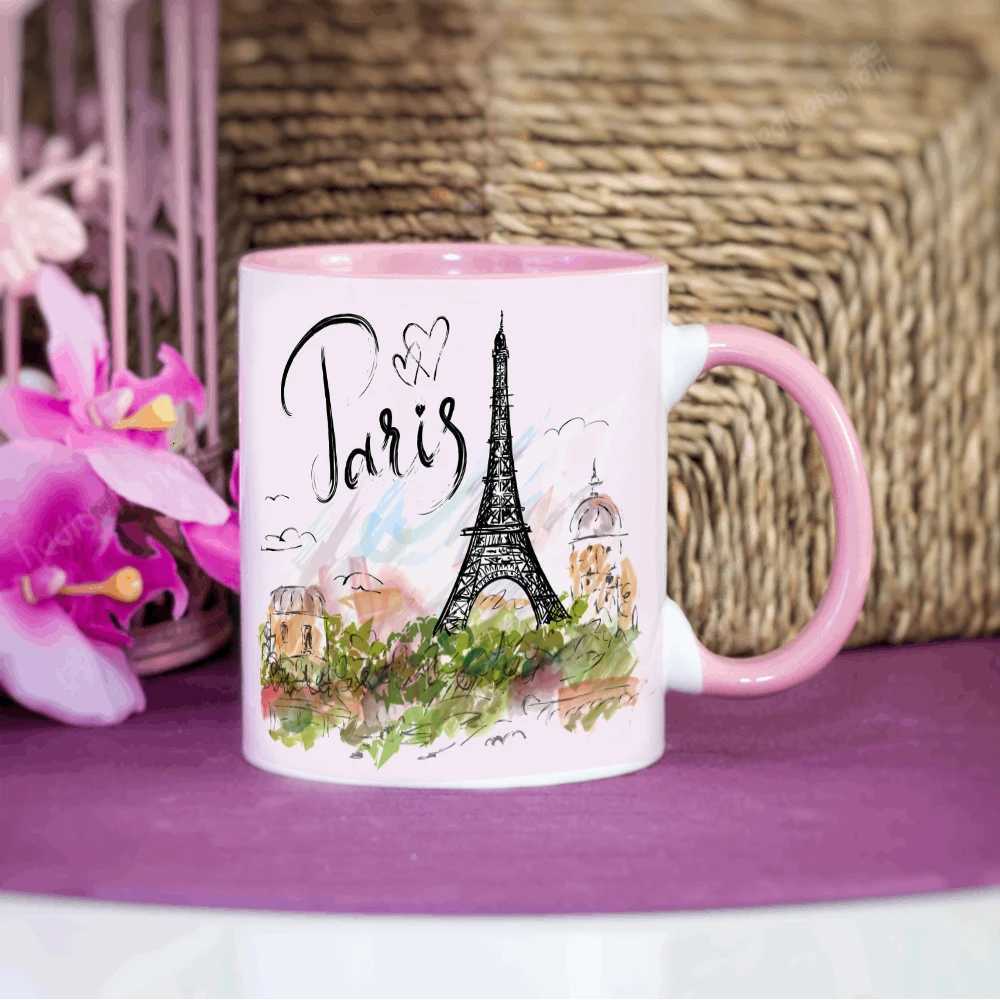 Romantic Eiffel Tower Coffee MugOffice Tea Cup Birthday Gift Couple Friends gift C251210