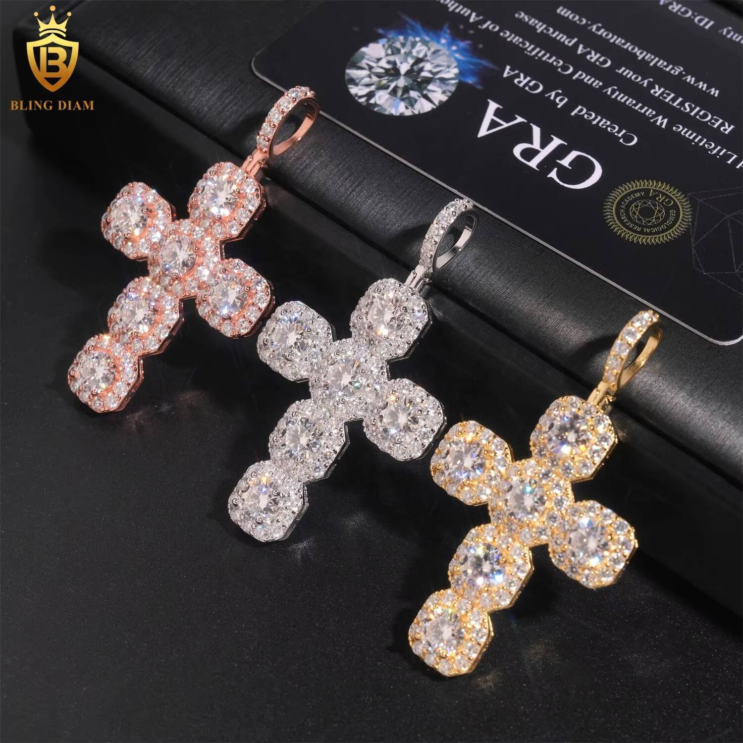 Hip Hop 925 Sterling Silver Pass Diamond Tester Custom Fashion VVS Moissanite Pendant