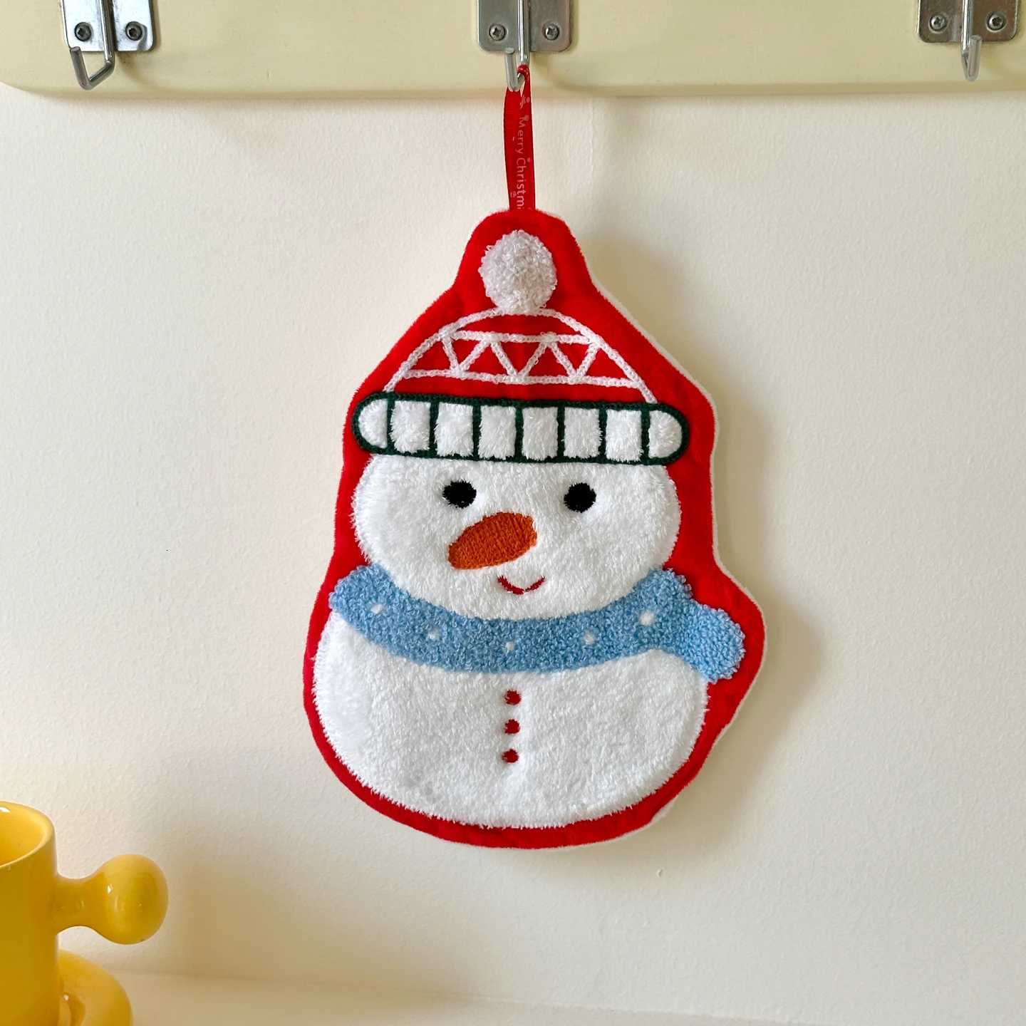 2025 New Cartoon Christmas Hand Towels - Cute Holiday Decorative Absorbent Towels for Kitchen Bathroom-5 Pieces C251210