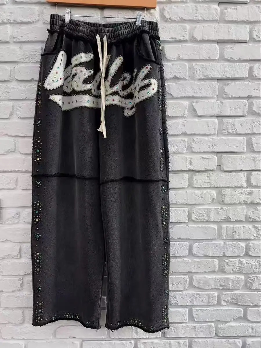 Y2K American Gothic Punk Sportswear Two Piece Set Unisex Hip Hop Rock Patch Print Loose Zip Hoodie Fashion Casual Sweatpants 251205