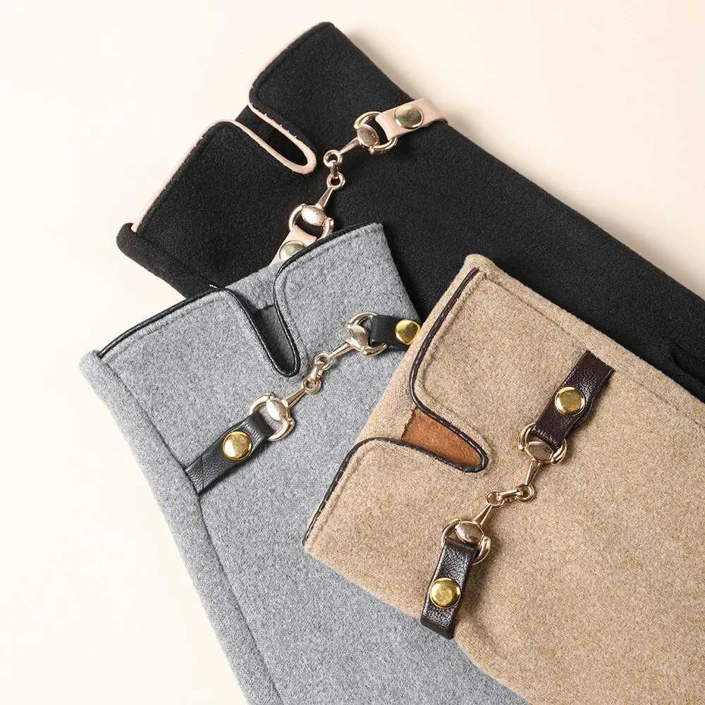 Fashion La G Mittens Wen Winter Vintage Touch Screen Driving Keep Warm Windproof Dropshi New Grace mitaine femme Y251210