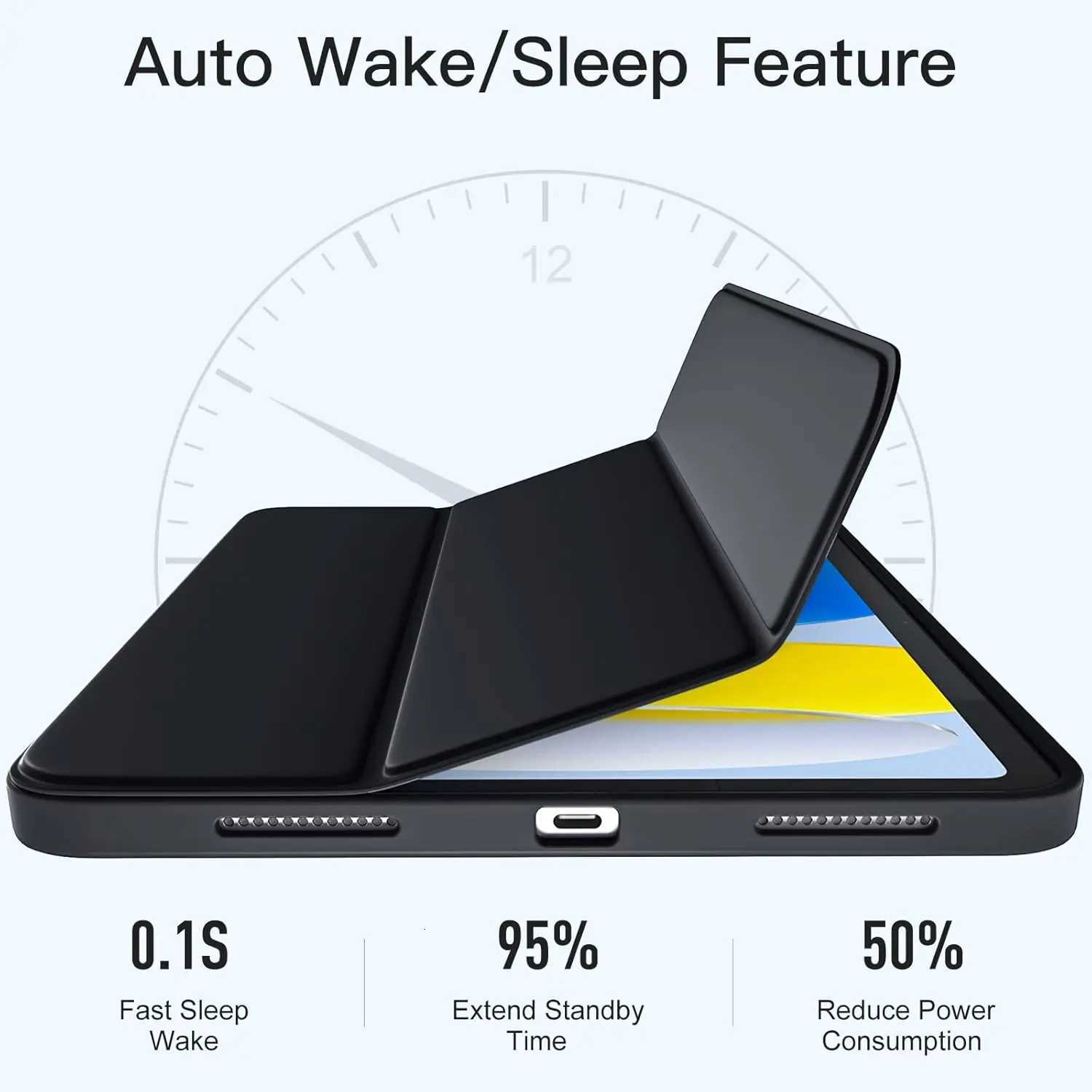 Shockproof Case for Redmi Pad SE 11 2025 with Auto Wake/Sleep Function Foldable Design Soft TPU Material Magnetic Flip Cover H251210