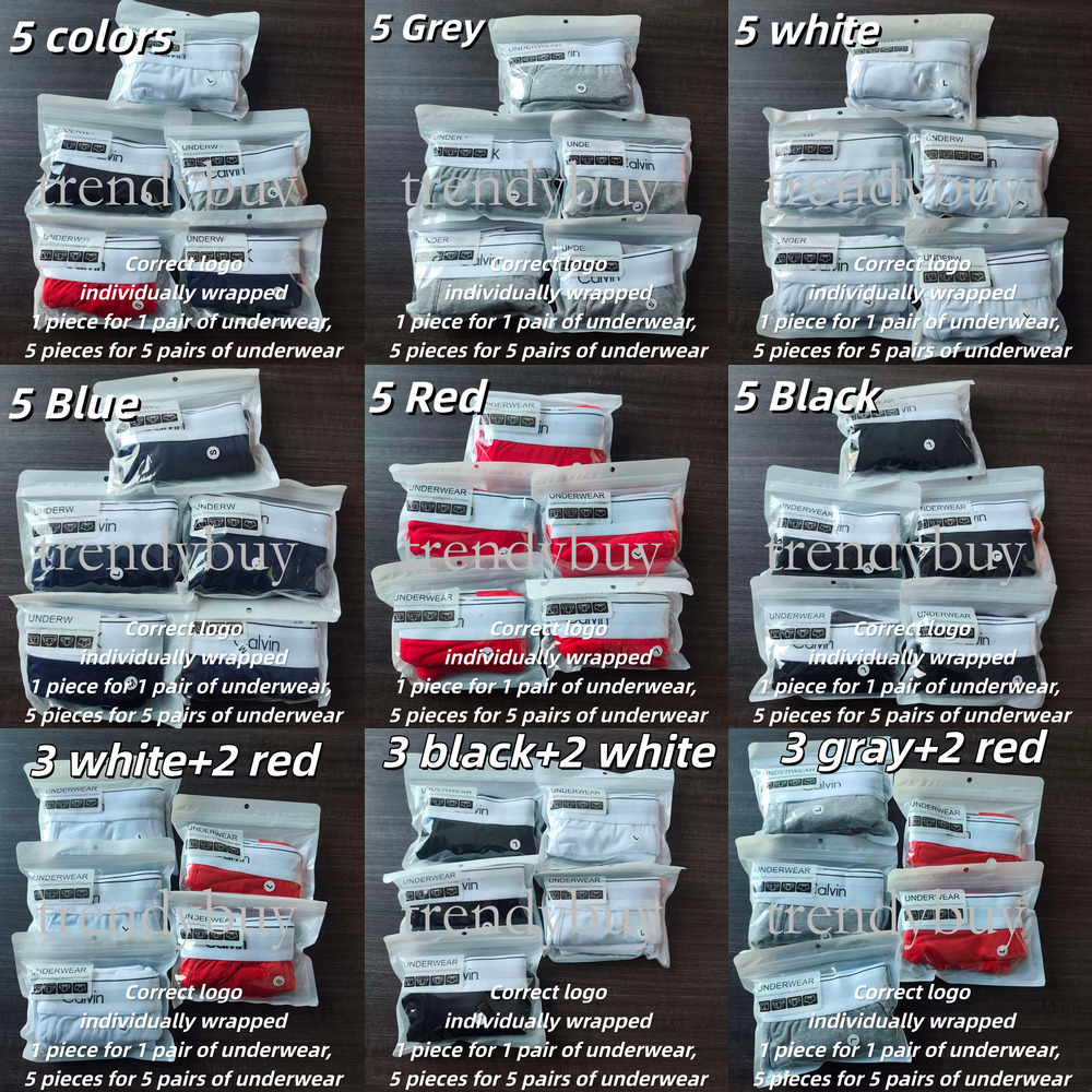 2026 10A Mens Underwear calvinly kleine boxers A Box Of Five Pairs Of Pants Men's Underwear Student Youth Trend New Fashion Breathable Brand Calecon Calvin Shorts BOX