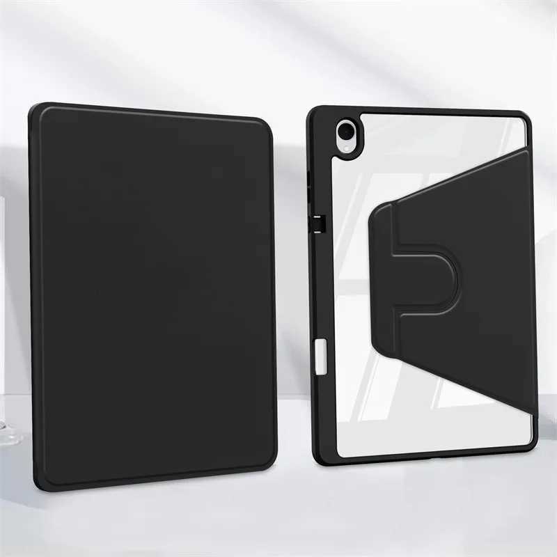 For Galaxy Tab S11 Case 2025 11-inchSM-X730/SM-X736 Acrylic Back Cover 360 Rotating Stand Anti-fall Tablet Case H251210