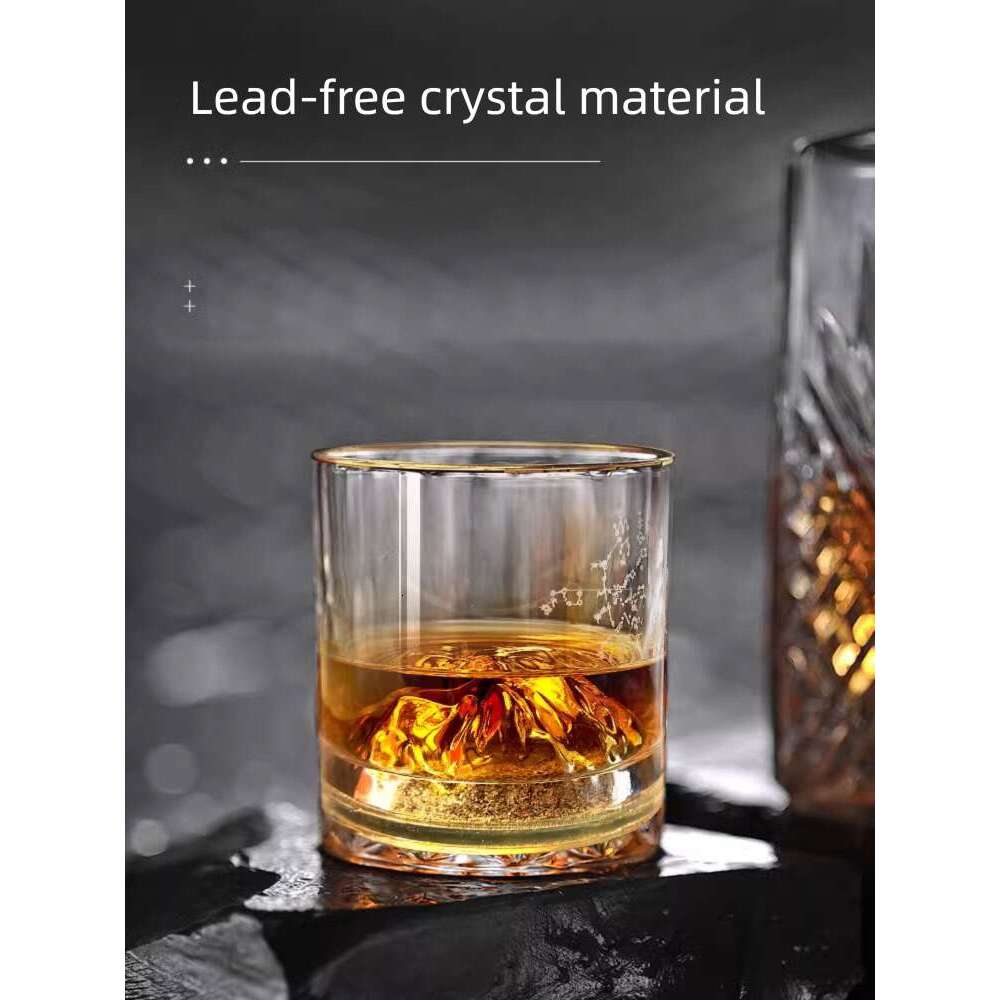 Dunhuang Cultural Creative Whiskey Glass with of Sand Spring Sound Museum Box for Home Use and Women's Birthday Men's Gift
