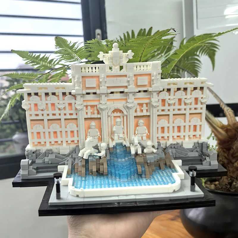 Creative Trevi Fountain Building Blocks Model World Famous City Street View Architecture Assembly Bricks Toys Gift For Kid AdultT251210