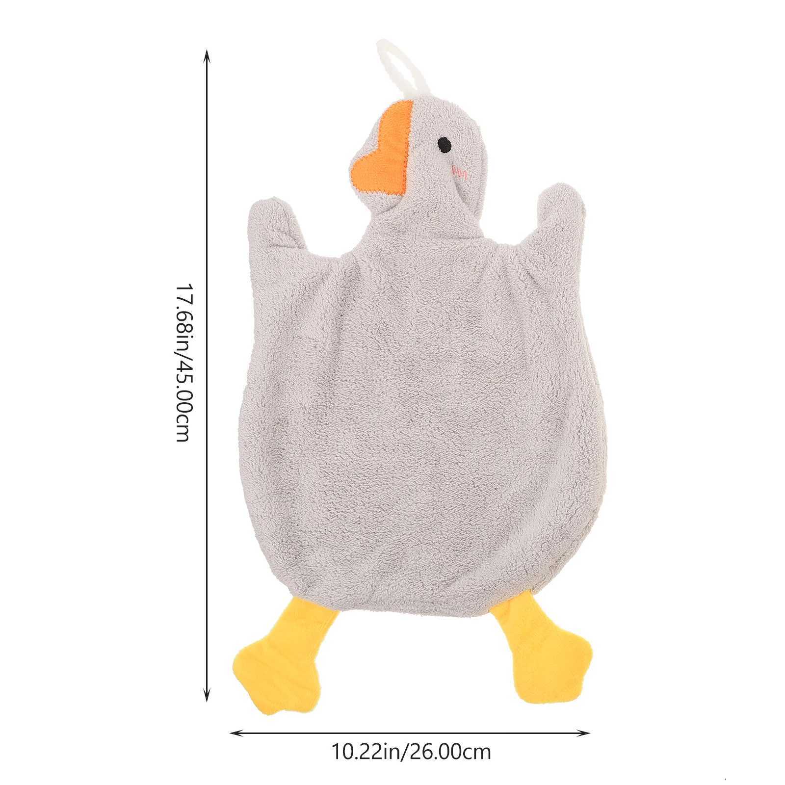 2Pcs Cute Duck Hand Towels Coral Fleece Absorbent Quick Drying Home Kitchen Bathroom Hanging Hand Towels C251210