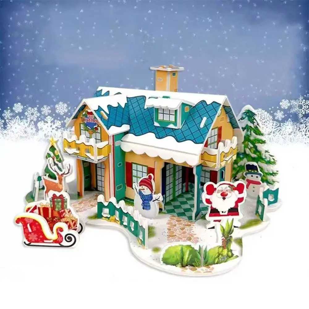 Creative Manual Assembly Christmas 3D Paper Model House Education Toys Handmade Educational Christmas Gift H251210