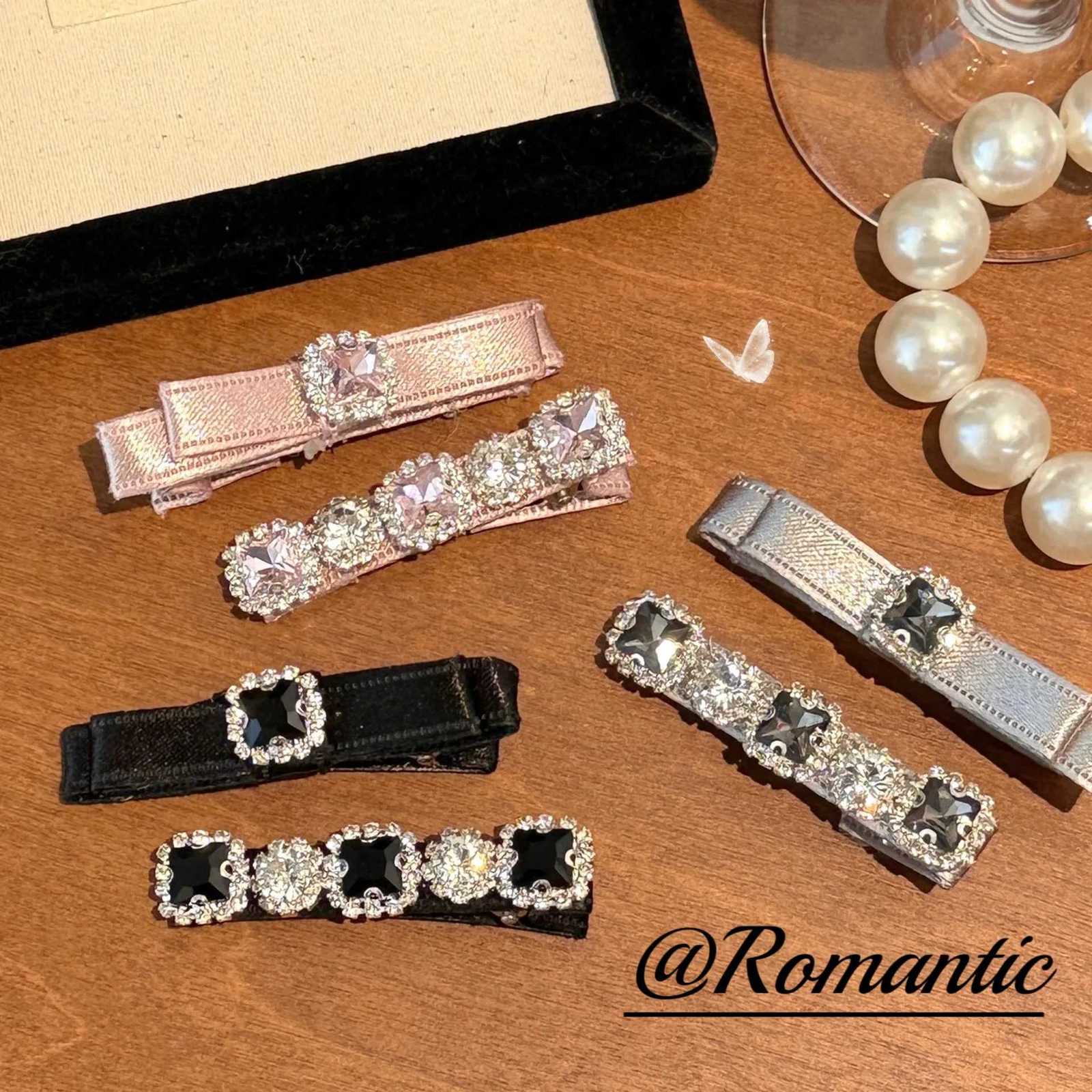 1/6 Pcs Light Luxury Sparkling Diamond Hair Clip Versatile Fl Diamond Duckbill Clip Rhinestone Hair Accory Y251210