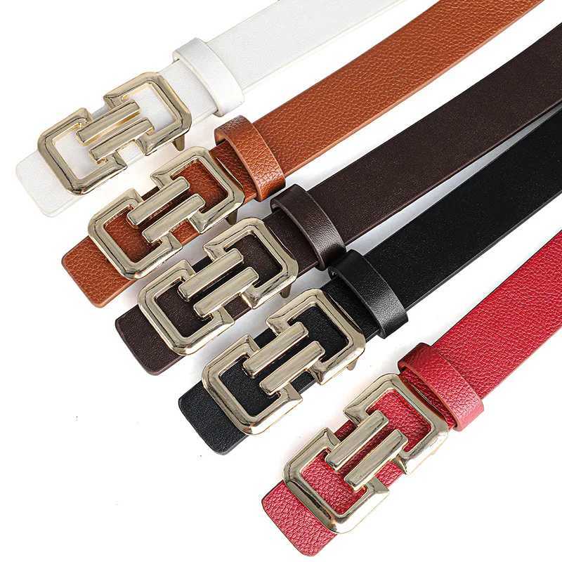 Luxury Womens Faux Leather Belts with Golden Buckle - Adjustable Casual Thin Belt for Jeans Pants Skirts - Durable Fashion Accessory Y251210