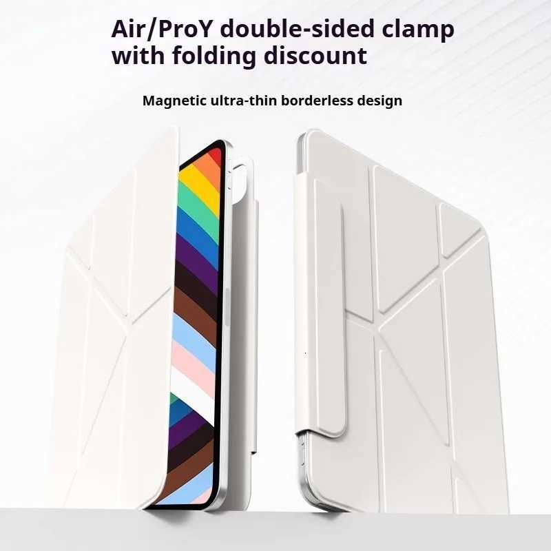 RBP Y-Shaped Folding Case Magnetic iPad A16 10/11th Gen iPad Pro 11 13 129 Air 11 Ai/5 mini 6 With Magnetic Detachable Cover H251210