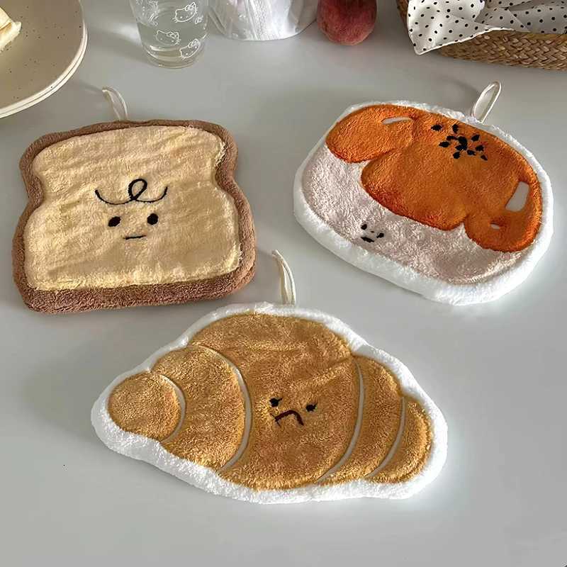 Kawaii Hand Towel Soft Absorbent Handkerchief Kitchen Towels Kitchen Bathroom Accessories Cleaning Cloth Hand Wipe C251210