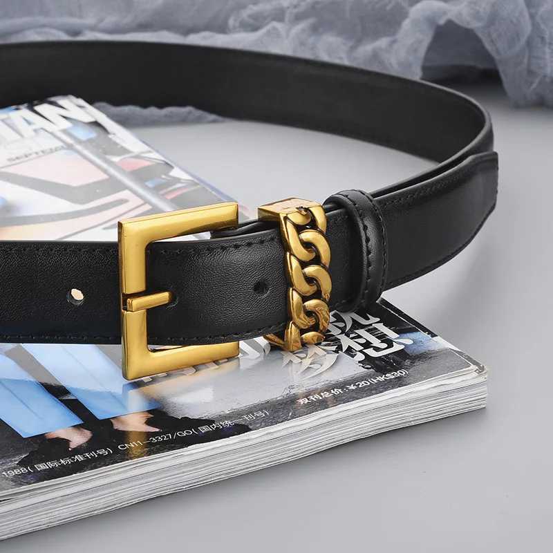 Luxury Luxurious Belt for Womens Advanced Feel Soft and Fashionable Versatile Genuine Leather Needle Buckle Belt Decorative Jeans Belt Y251210