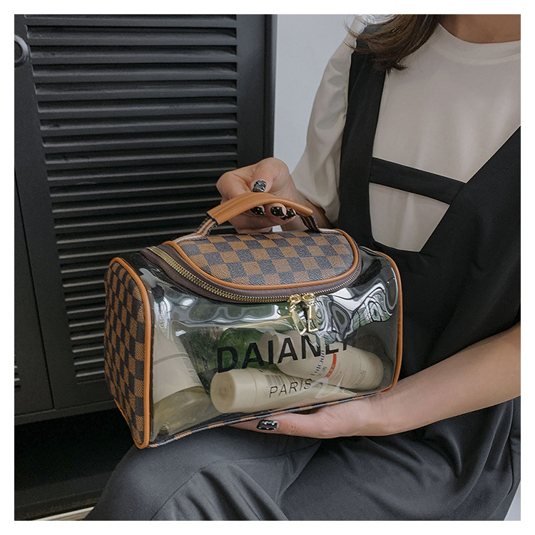 Makeup bag large capacity portable waterproof for travel with a sense of luxury simple cosmetic storage bag men's and women's toiletry bag