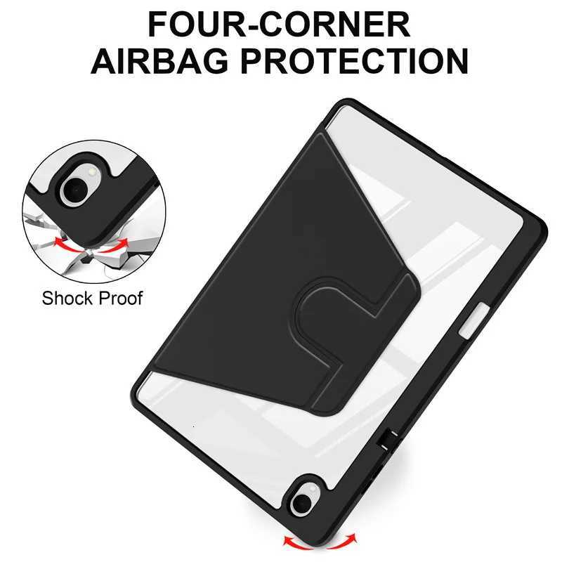 For Galaxy Tab S11 Case 2025 11-inchSM-X730/SM-X736 Acrylic Back Cover 360 Rotating Stand Anti-fall Tablet Case H251210