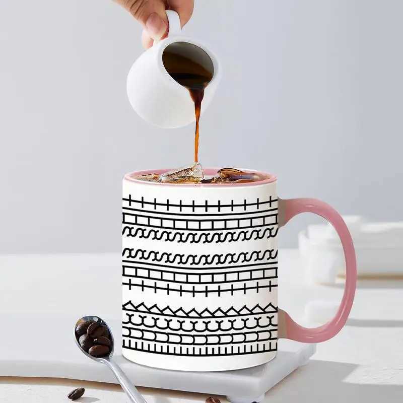 1183 oz Coffee Mug with Handle Tea Cup Novelty Microwave-Safe Coffee Cup Ceramic Drinking Cup Desktop Ornament for Kitchen Home C251210