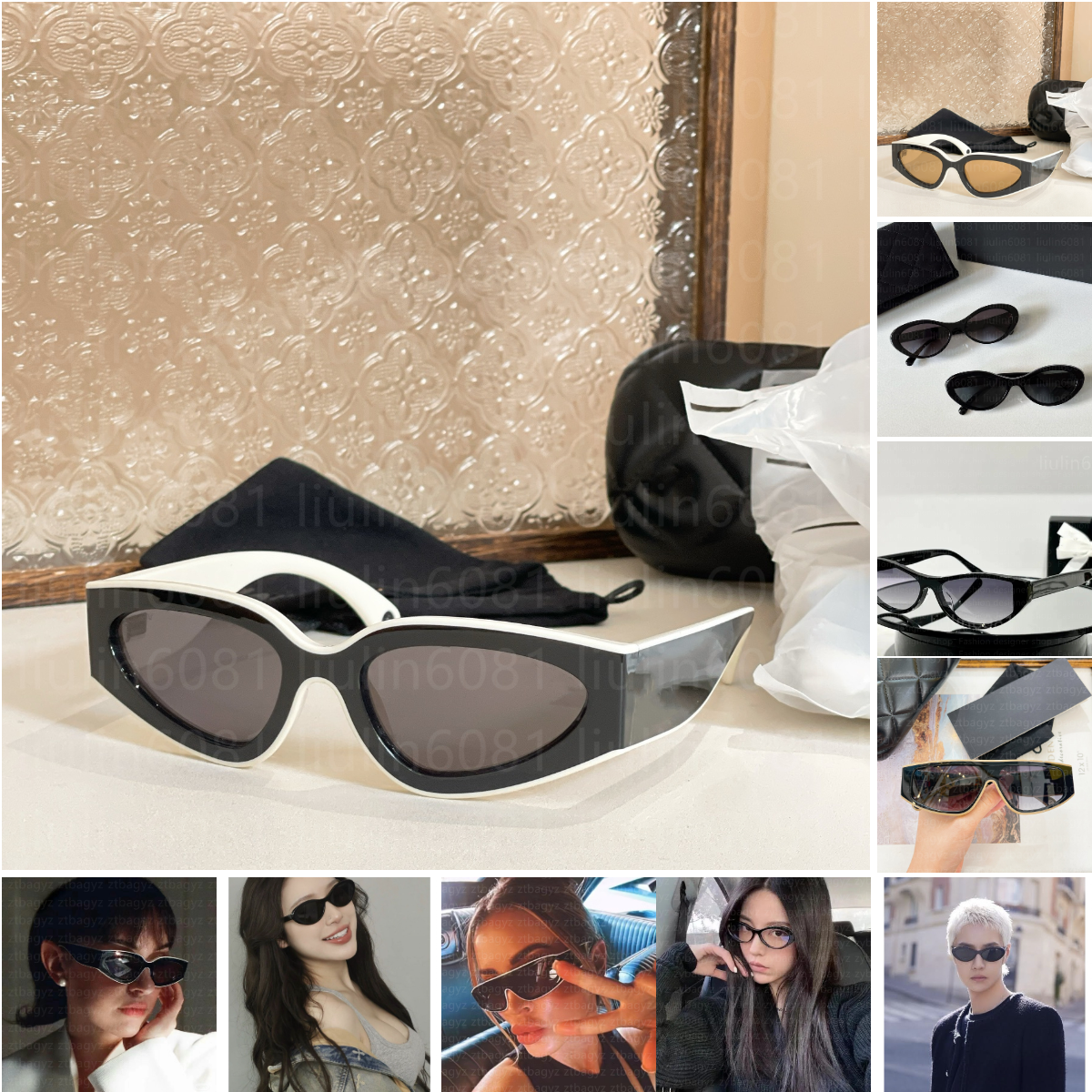Hot luxury sunglasses Womens sunglasses Top quality Cat Eye sunglasses with box men sunglasses uv400 Oval Sunglasses for Driving shopping vrsace sunglasses 5416 ch