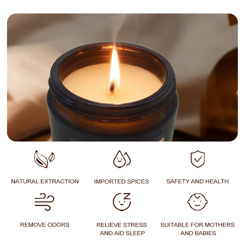 Incense Retro Glass Jar Scented Candles (90g Each): Aromatherapy Candles for Home Relaxation