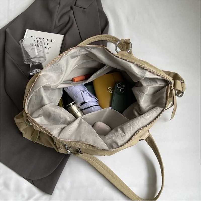 Fiable Nyl Underarm Tote Bag Wens Large Shode Bag Cmuter Bag Sli Autumn Trend Youth Pure Color Bags Handbag Y251209