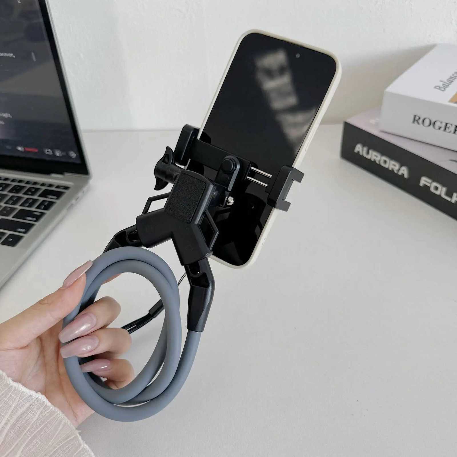 1Pc Hands- Neck Stand Phone Stand Rotatable Smartphone Camera with Motorcycle Car Bicycle-Adjustable Ergonic Design Video Recording C251210