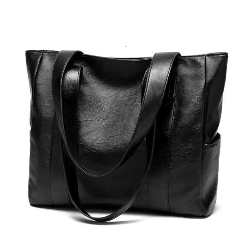 Fi Design Wen Solid Color Shoder Bag Soft Pu Leather Cmute Large Capacity Casual Tote Handbag Wens Shoder Bag Y251209