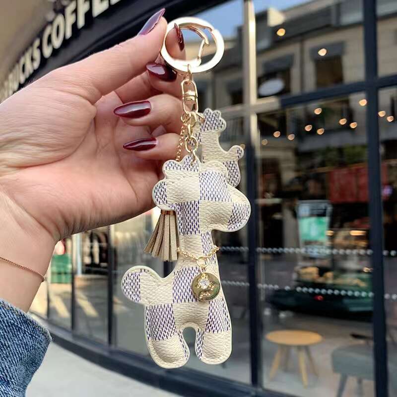 High-End European And American Creative Car Deer Keychain Pendant Female Couple Backpack Decoration