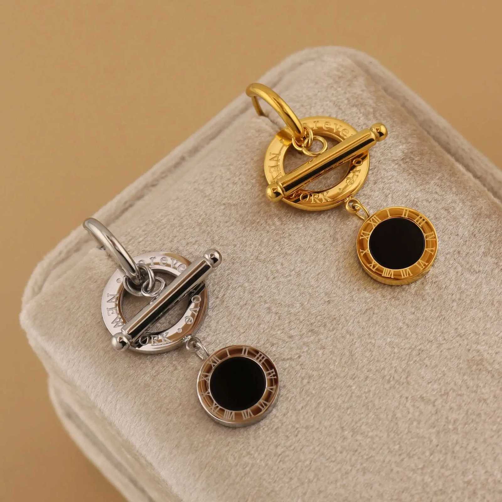 New Fashion XE-219 Stainl Steel Ran Numeral Pendant Earrings for Wen New Party Wedding Jewelry Wholes Y251210