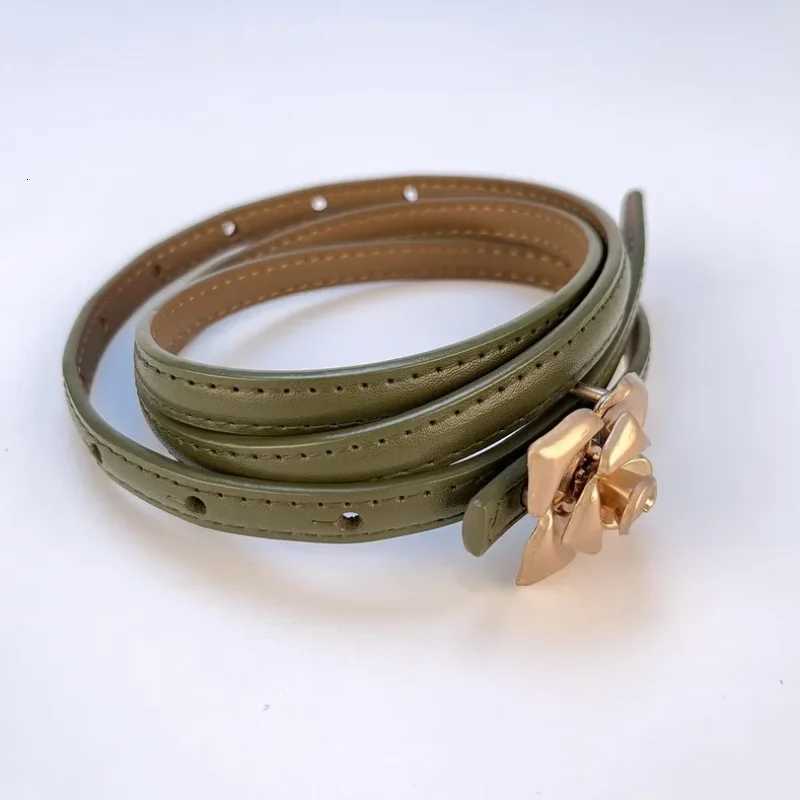 Luxury 10cm New Unique Rose Genuine Leather Gold Belt Women Fashion Cowskin Flower Thin Belts Female Jeans Dress Waistband Y251210